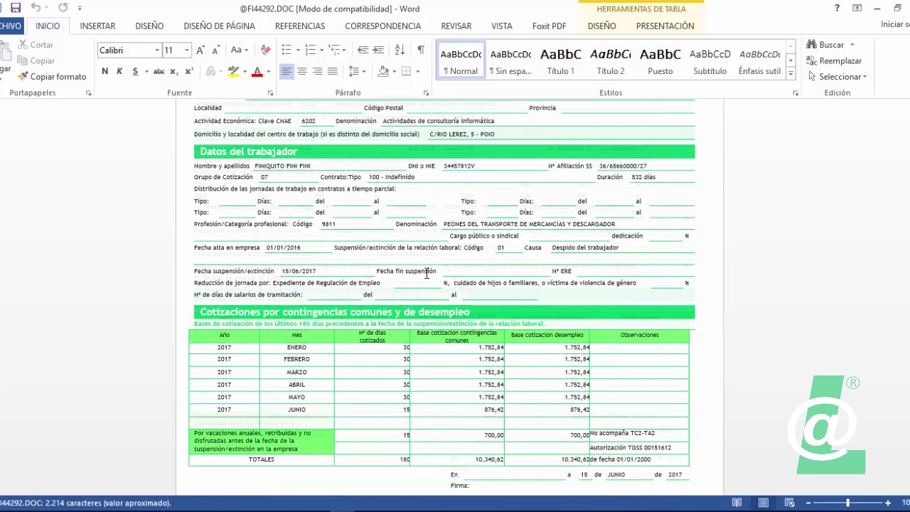 PAGA DE FINIQUITO Y PREFINIQUITO. Tema 19 a3nom