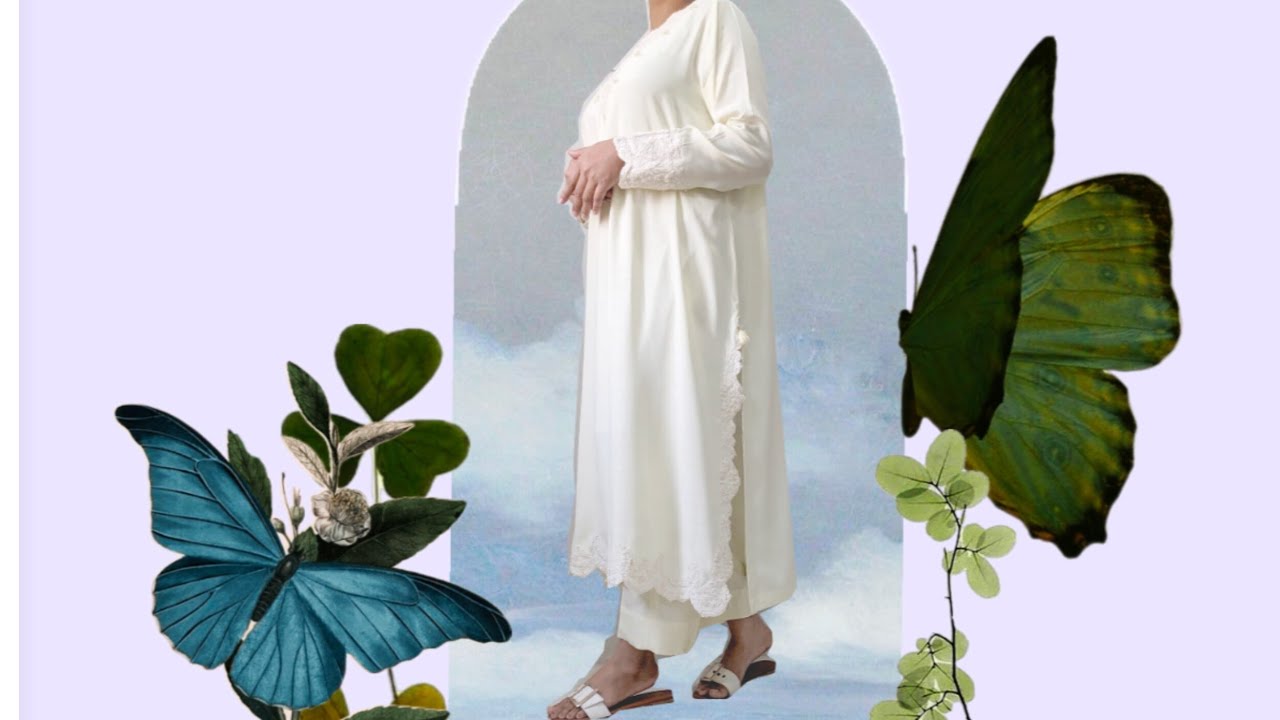 Butter yellow monochromatic kurta with embroidery details 