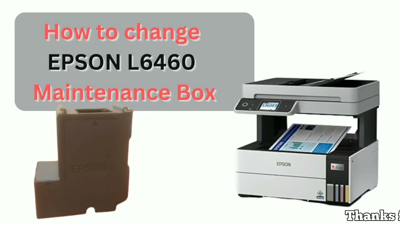 HOW TO CHANGE MAINTENANCE BOX IN EPSON PRINTER L6490-L6460  #epson #epsonprinter #printer #tutorial