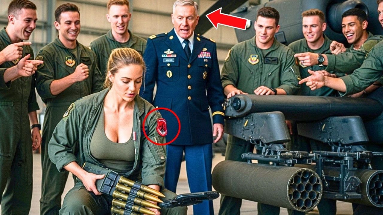 She Was Just Testing the Apache’s Cannon — Until the Pilot Spotted Her Forbidden Patch