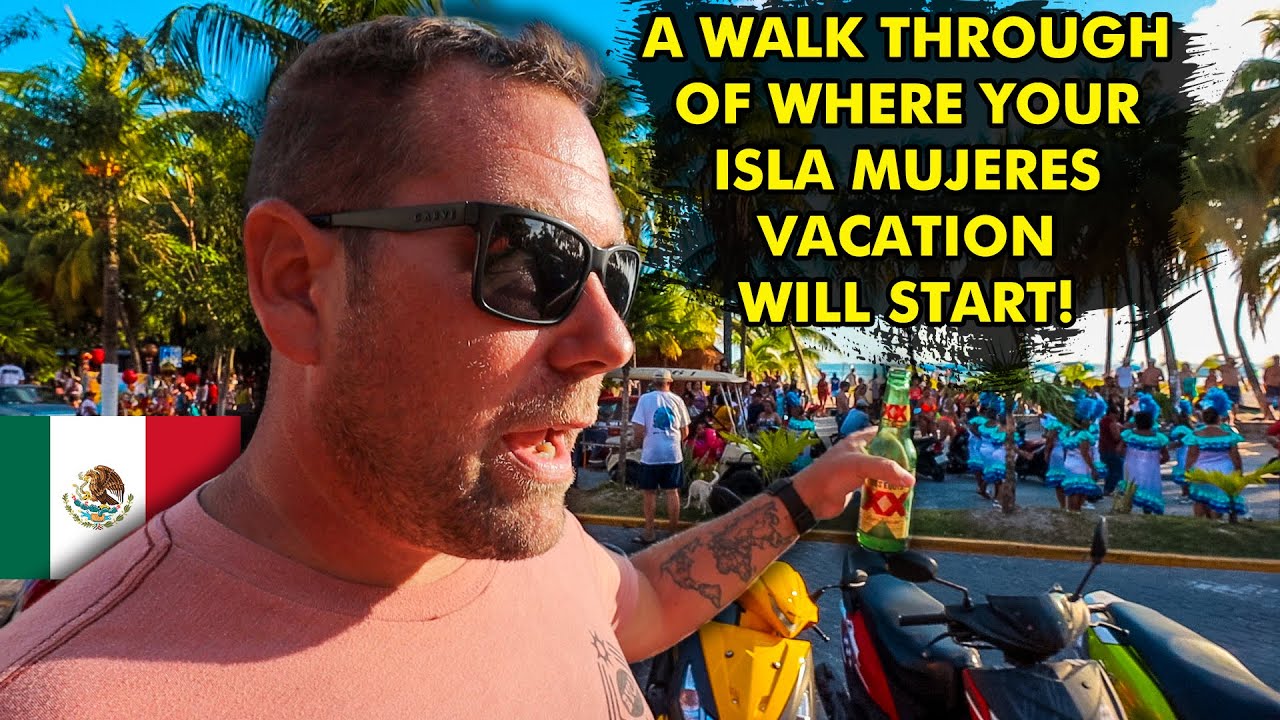 Walk Through Isla Mujeres: Strolling the Main Street Experience! Mexico 🇲🇽 4K