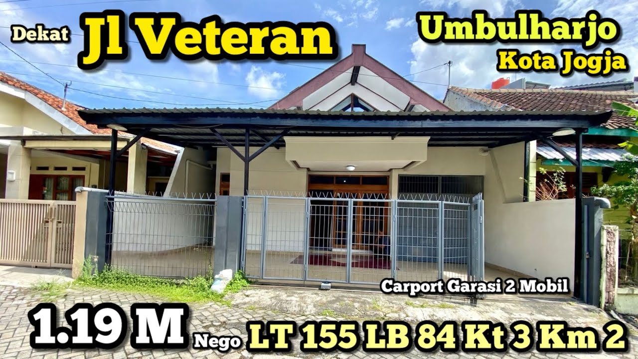 Rumah Nyaman di Pusat Kota Jogja dekat Jl Veteran Umbulharjo Kota Jogja