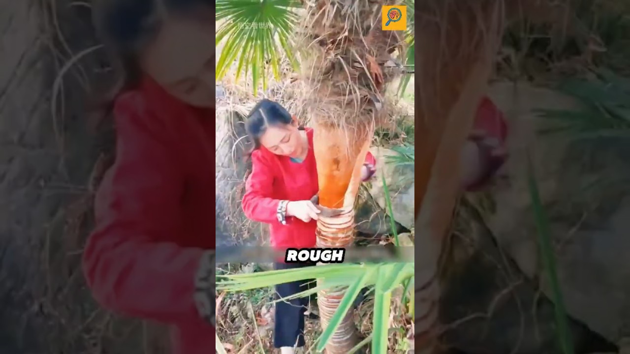 How the Chinese Turn Palm Leaves into Brooms  #palm #shorts #Brooms