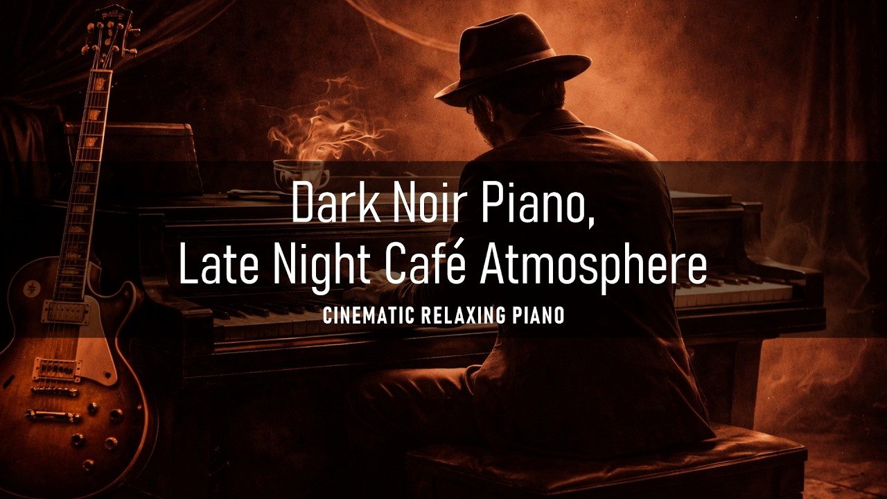 Dark Noir Piano 🌙 Late Night Café Atmosphere | Cinematic Relaxing Piano