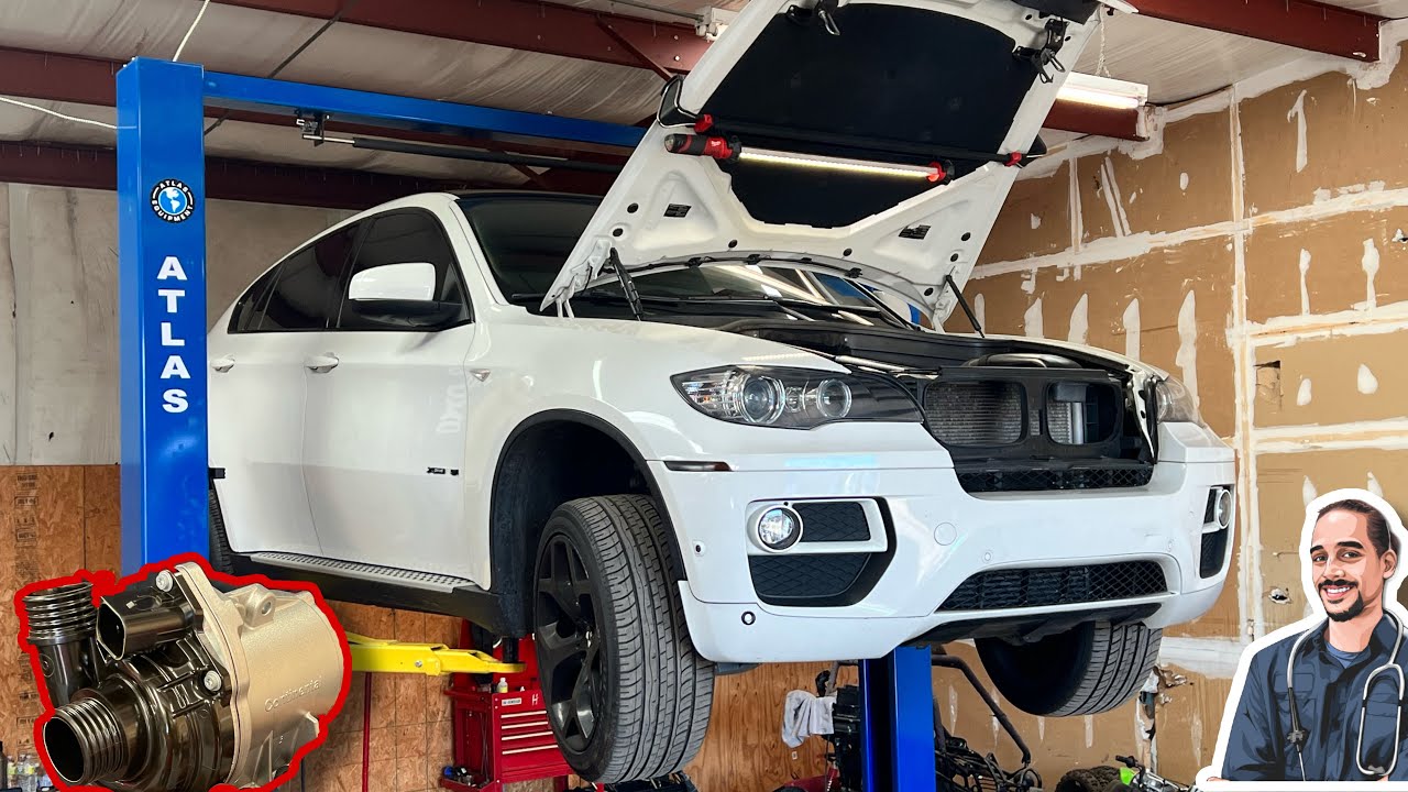 Как заменить электрический водяной насос на BMW X6