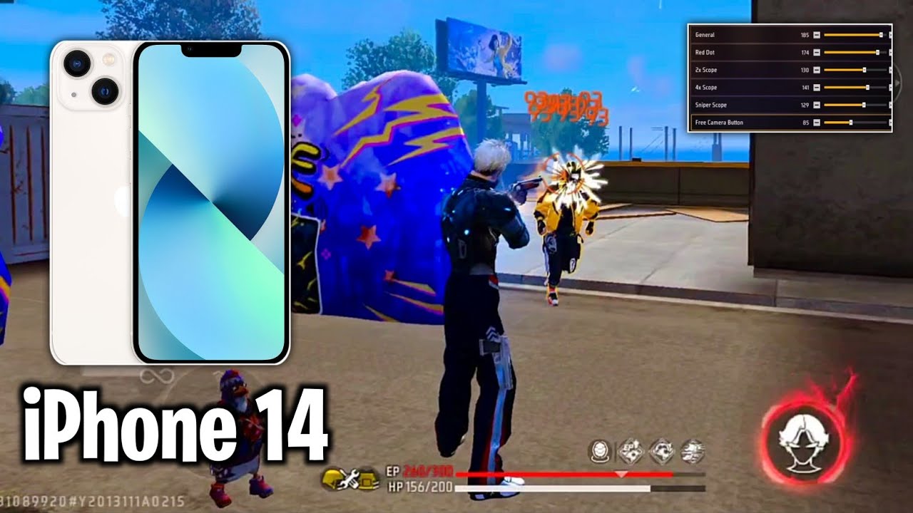 iPhone 14 Free Fire Headshot Sensitivity | iPhone 14 Free fire Sensitivity Settings ⚙️