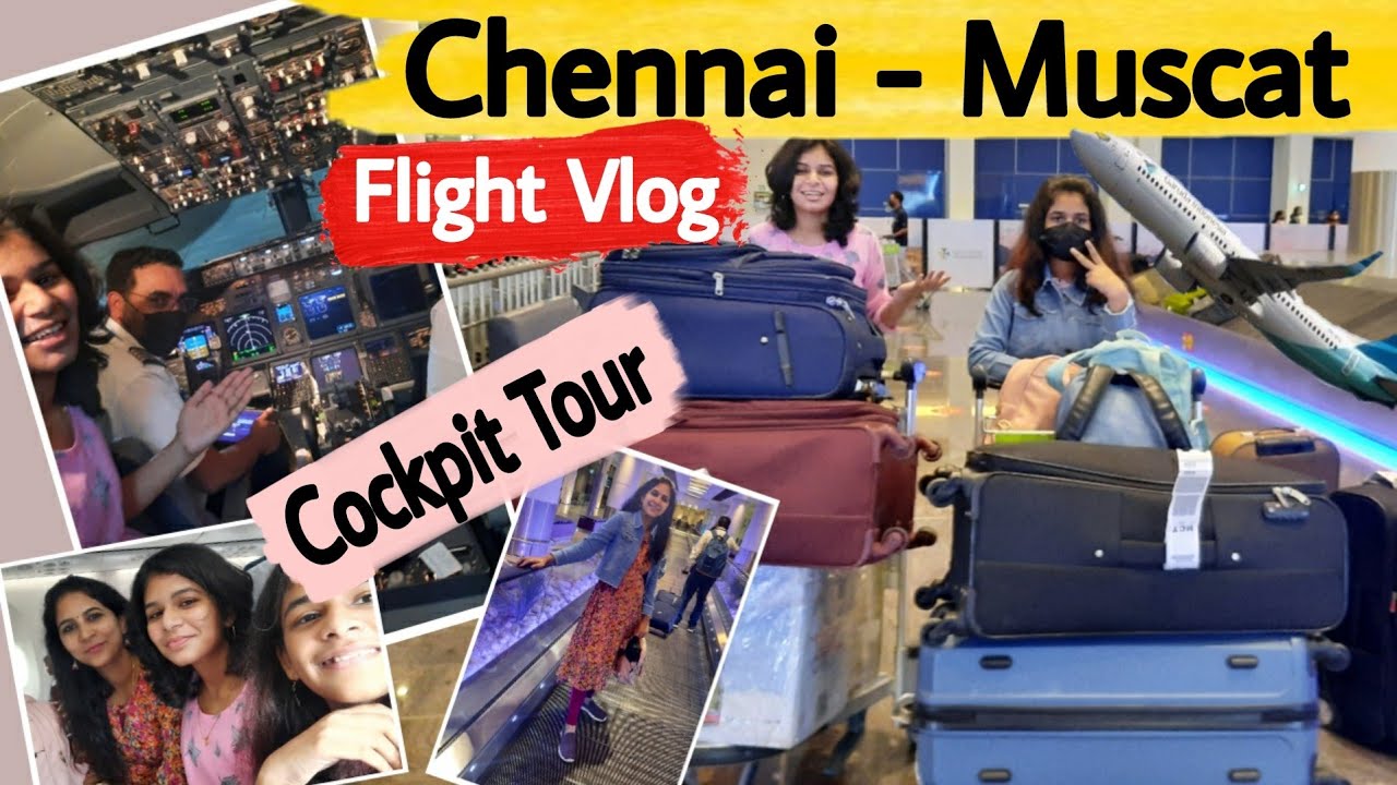 😱✈️ Airport ல அப்பாஅம்மா ரெண்டுபேரும் மாட்டிகிட்டாங்க/ Chennai To Muscat Flight Vlog/Pilot Room Tour