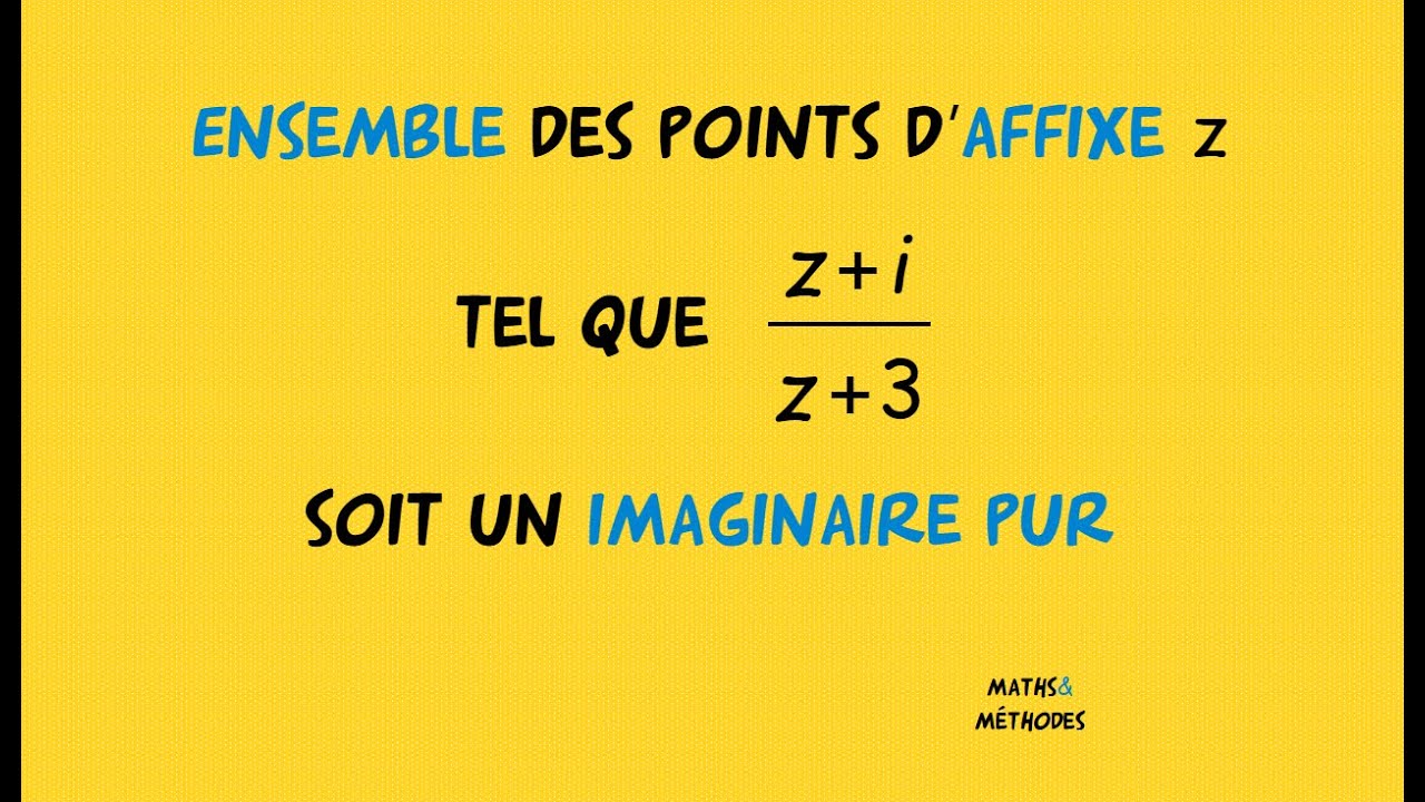 Ensemble des points pour qu'un nombre complexe donné soit un imaginaire pur