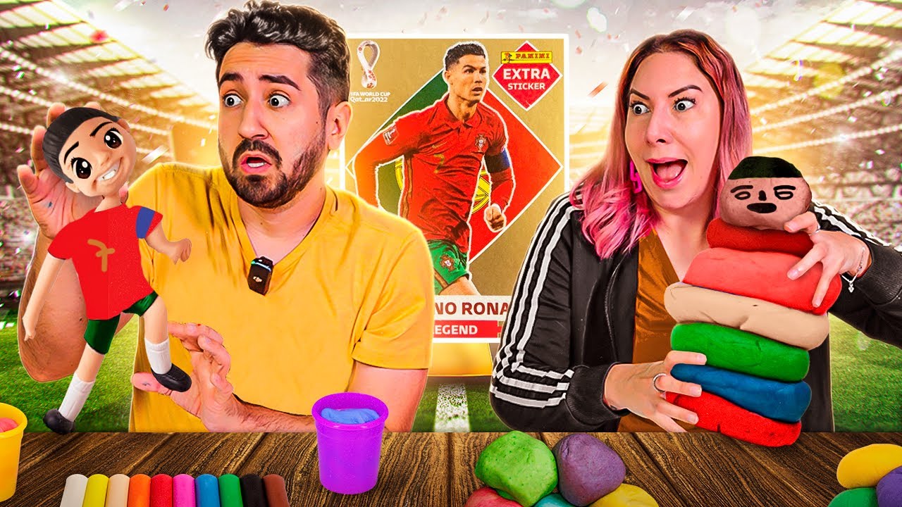 QUEM FIZER A MELHOR ESCULTURA DE FIGURINHA DA COPA GANHA | Gabriel e Shirley 2.0