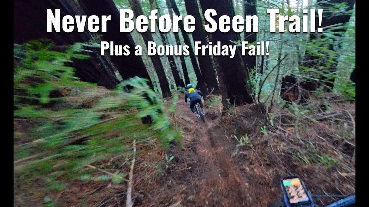 Santa Cruz brand new trail!! Aaron showing me the fresh goods!