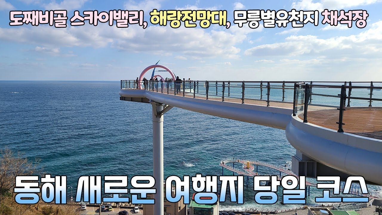 올 겨울 가족여행으로 여기 좋아요 | 강원도 동해 당일 여행 추천 | 묵호 논골담길 | 도째비골 스카이밸리 스카이워크와 해랑전망대 | 무릉별유천지 채석장