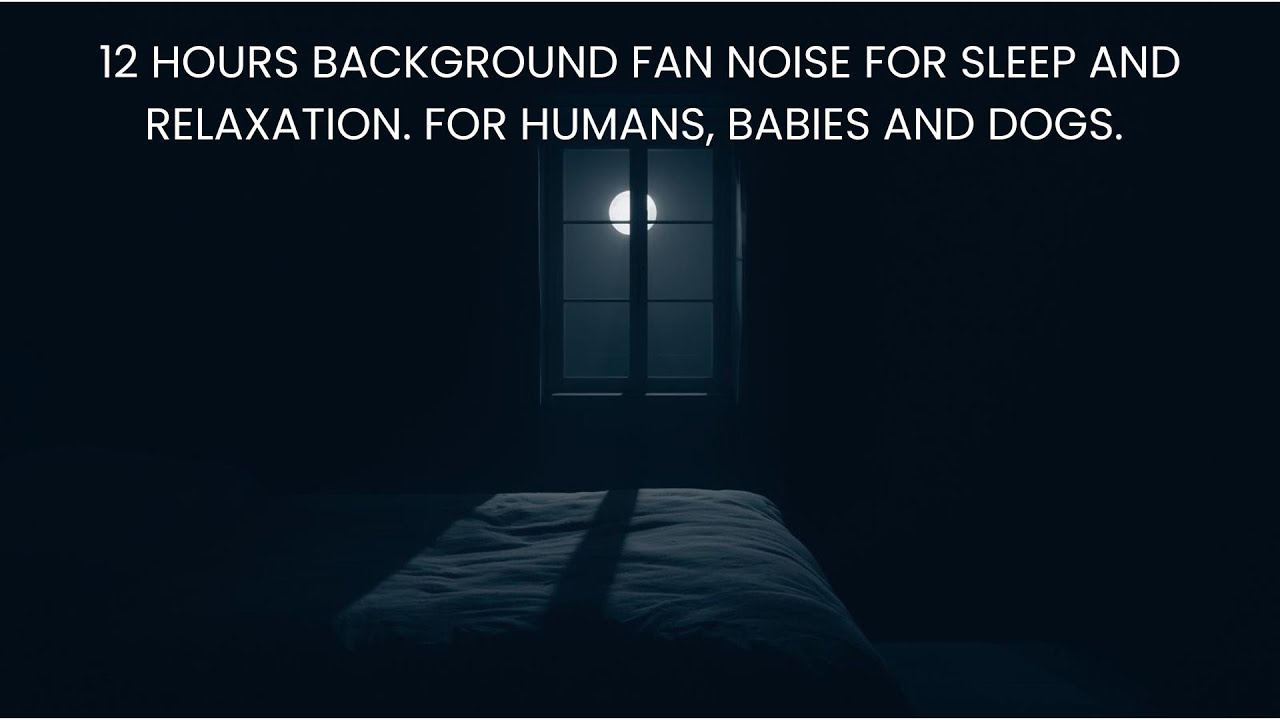 12 Hours of Fan Noise for Deep Sleep Dark Bedroom Ambience | Relaxing White Noise for Babies & Dogs