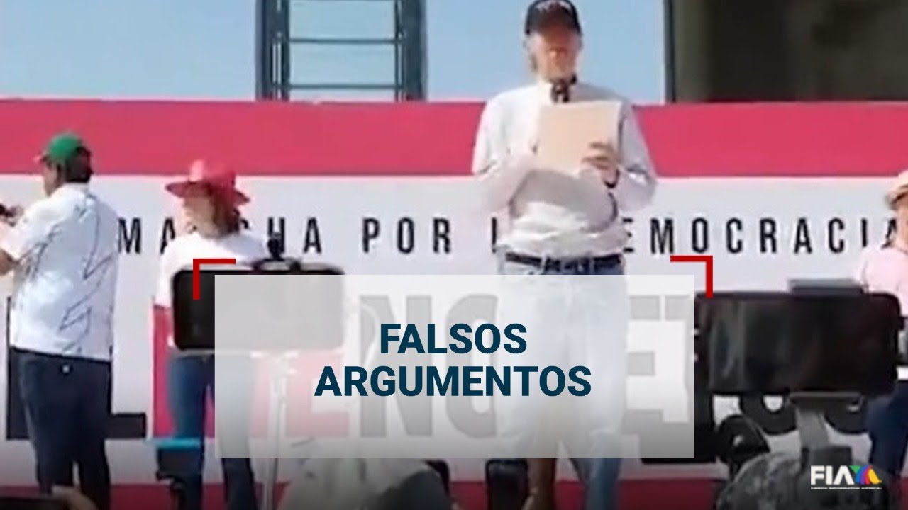 Durante marcha, defienden al INE con puras verdades a medias