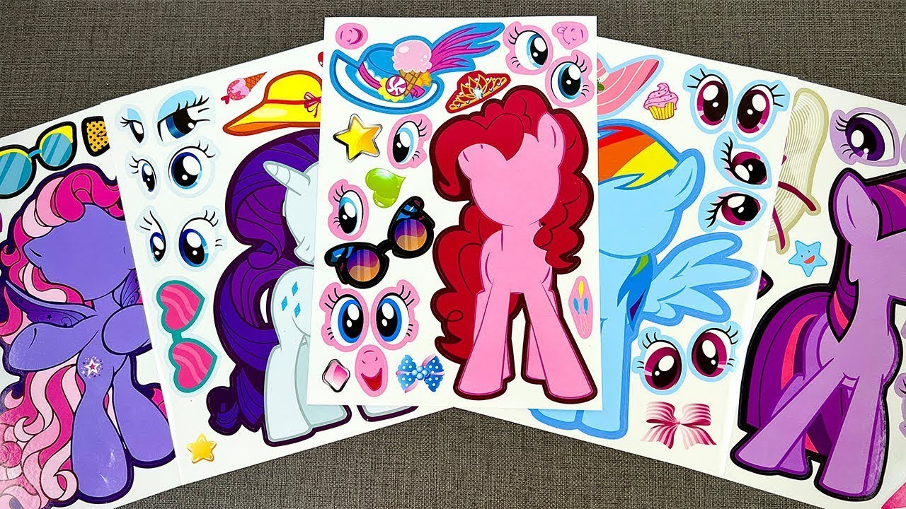 [🍒paper diy🍒] My Little Pony Sticker Activity Book 🎀 Twilight Sparkle, Pinkie Pie...Satisfying, ASMR