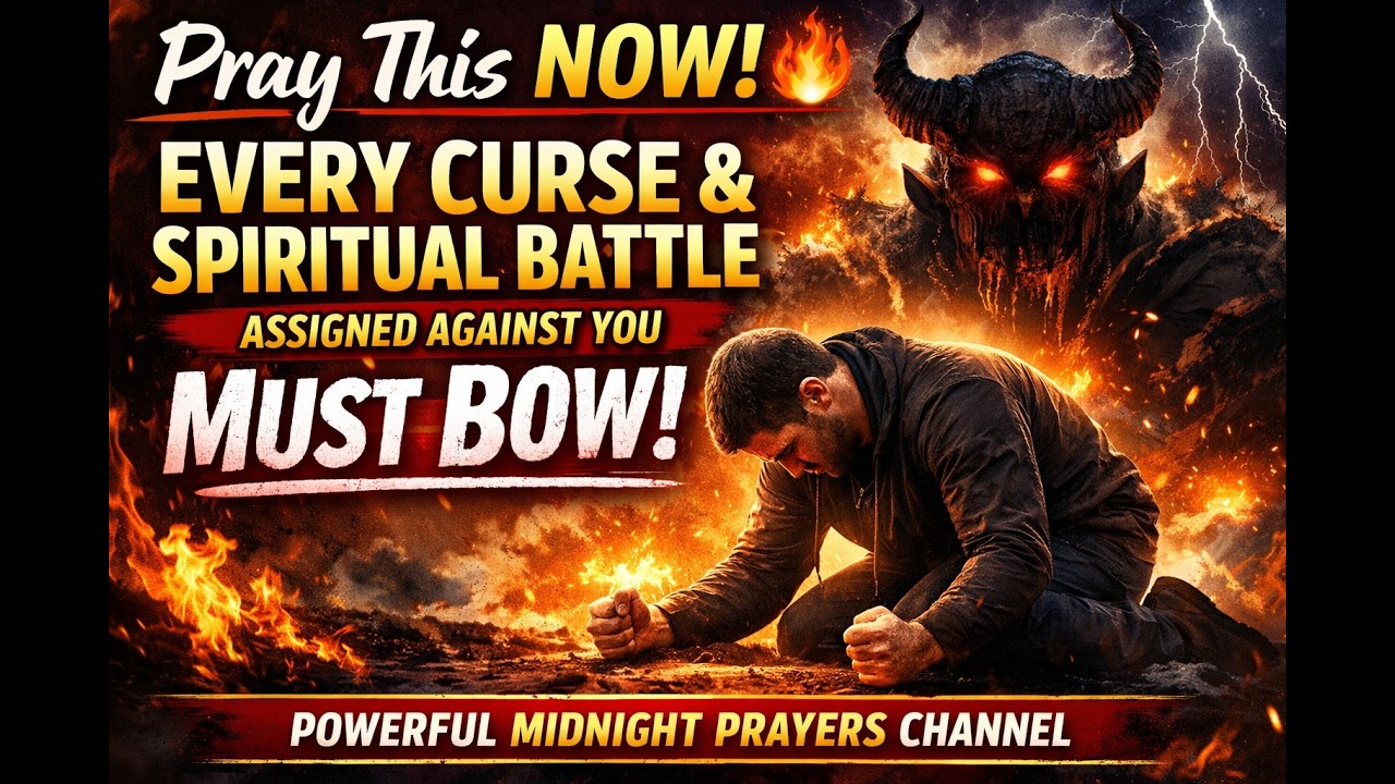 Pray This NOW! 🔥 Every Curse & Spiritual Battle Assigned Against You Must Bow #nightprayer #prayer