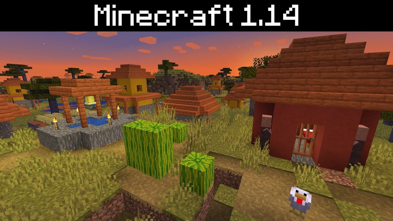 Minecraft 1.14 - Savanna Villages - All New Shops and Houses, New Crafting Blocks, Unique Buildings