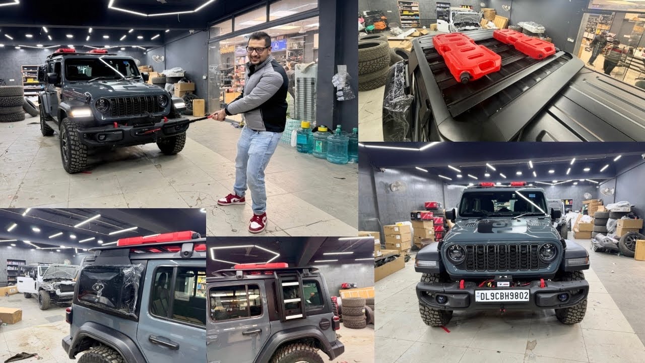 Jeep Wrangler Rubicon Functional Modification | Bumper | Winch | Carrier | Box & Ladder | Bharat Car