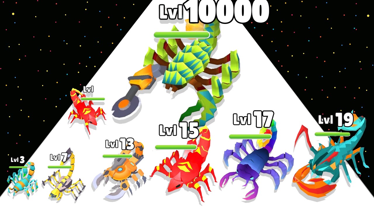 Scorpion Run Evolution 3D - Level Up Scorpion Max Level Gameplay (Scorpion Evolution)