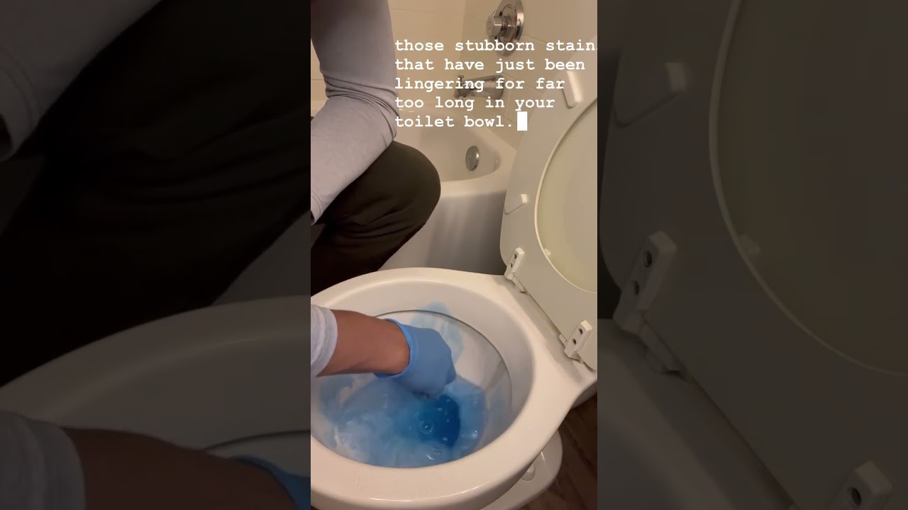 How to clean a toilet bowl with a pumice stone! #cleaning #clean #cleaninghacks