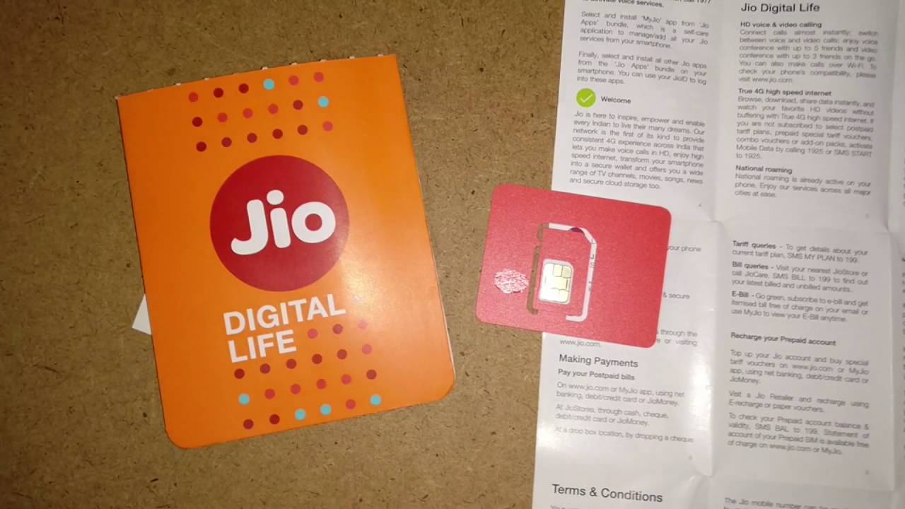 Reliance Jio Sim unboxing with LYF handset