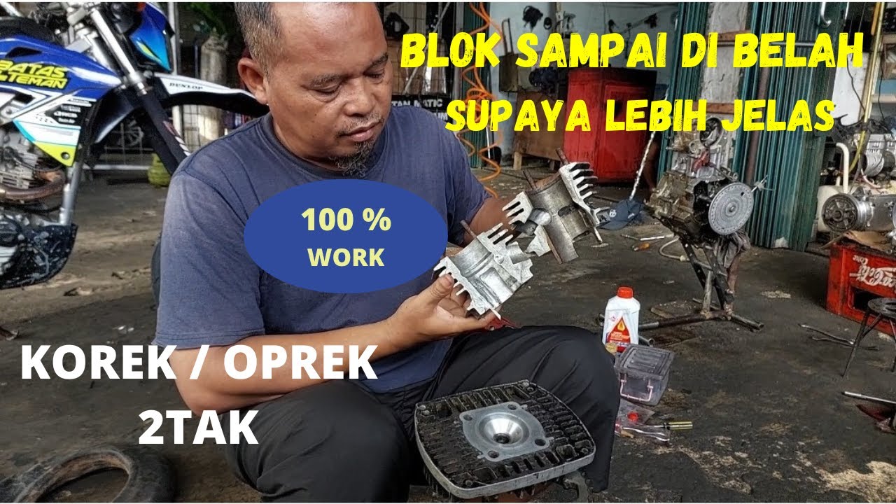 TUTORIAL SIMPEL  PEDOMAN KOREK / OPREK MOTOR 2 TAK, UNTUK PEMULA