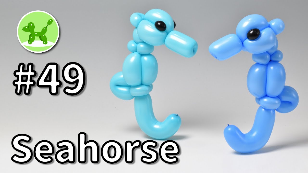 Seahorse - Balloon Animals for Beginners #49 / バルーンアートの基本 #49 (タツノオトシゴ)
