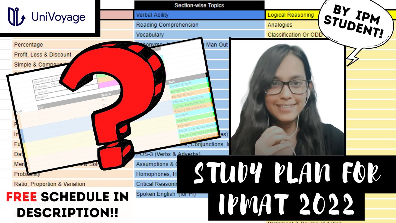 Study Plan for IPMAT 2022 by Topper || Best Preparation Strategy by IPM Student