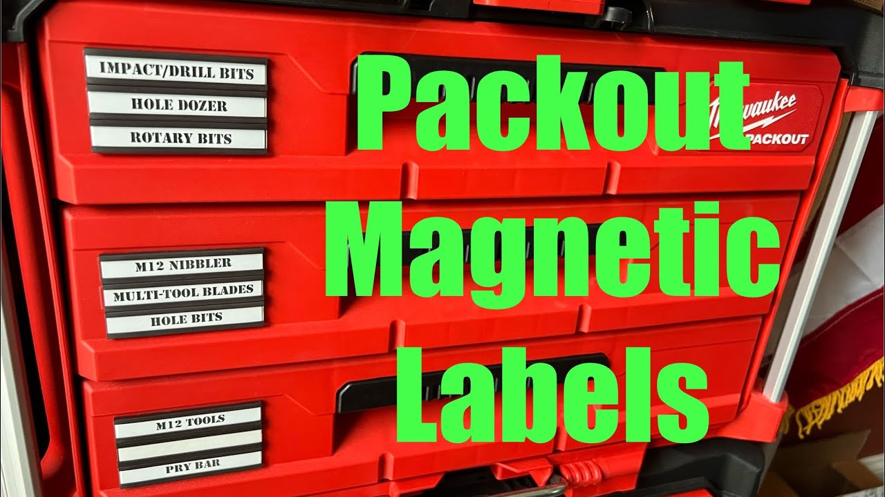 Milwaukee Packout custom magnetic label