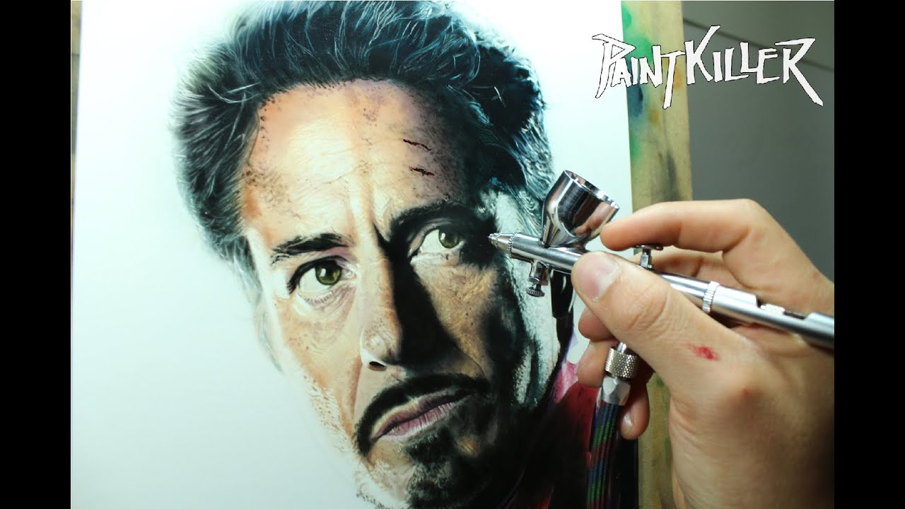 Painting Iron Man / Airbrush Iron man - Tony Stark