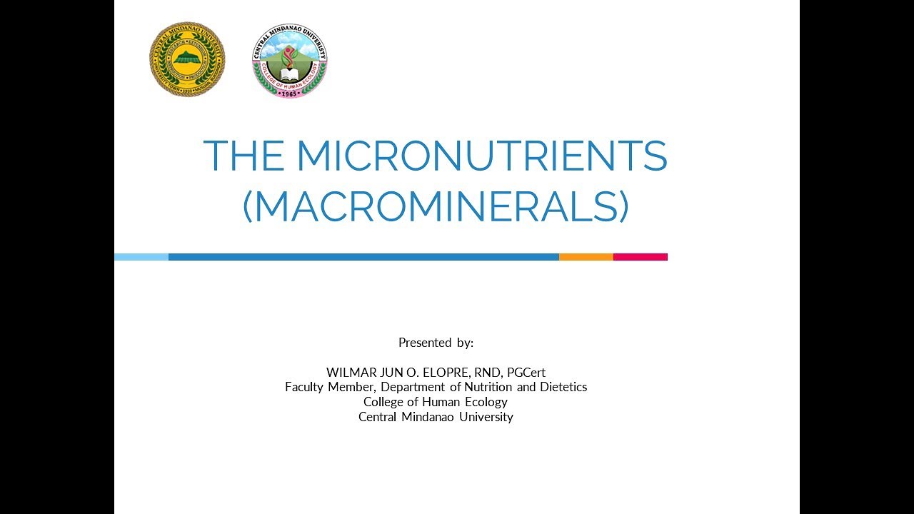 CHAPTER 7 - MICRONUTRIENTS (MACROMINERALS)