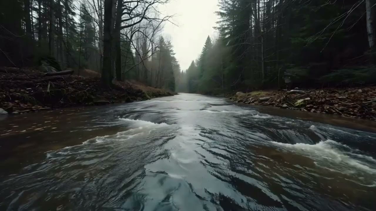 Peaceful Forest River Flow 🌲 Relaxing Water Sounds for Deep Sleep & Calm