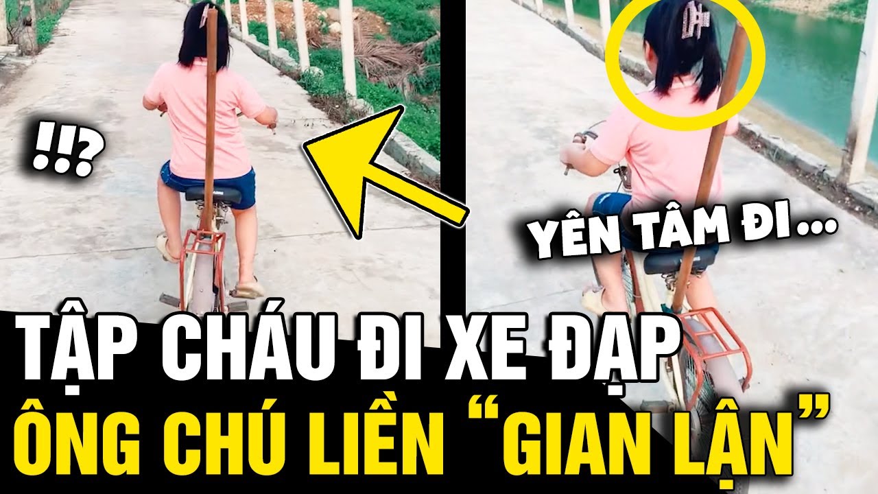 Tập cháu gái 'ĐI XE ĐẠP', ông chú có cách khiến con bé 'BON BON' ngay từ lần đầu | Tin Nhanh 3 Phút