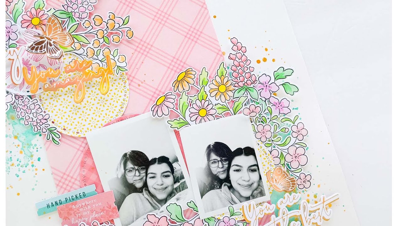 Combining Mixed Media, Stamps, and Hot foil for Memory Keeping - PINKFRESH STUDIO Design Team