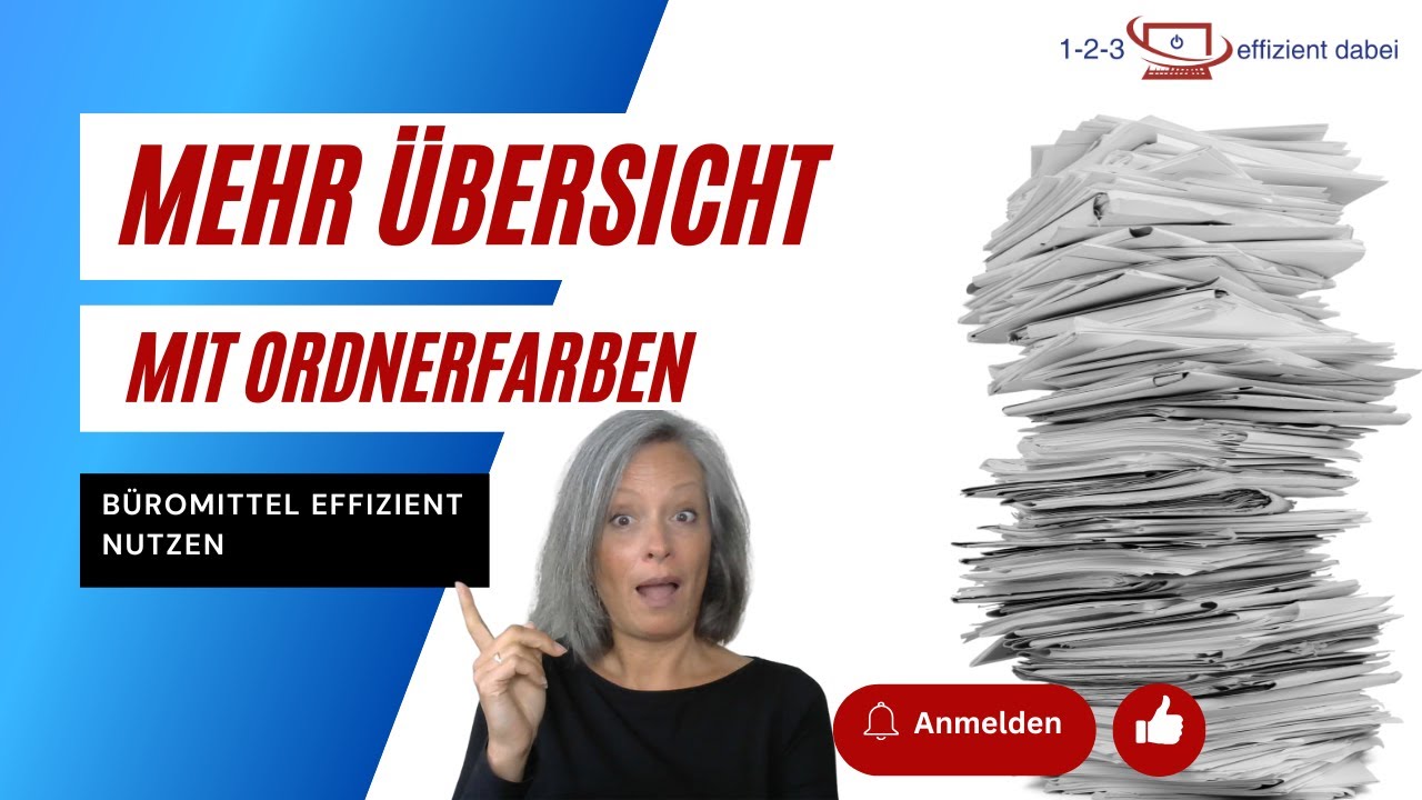 Effiziente Ablage - Übersicht mit Ordnerfarben