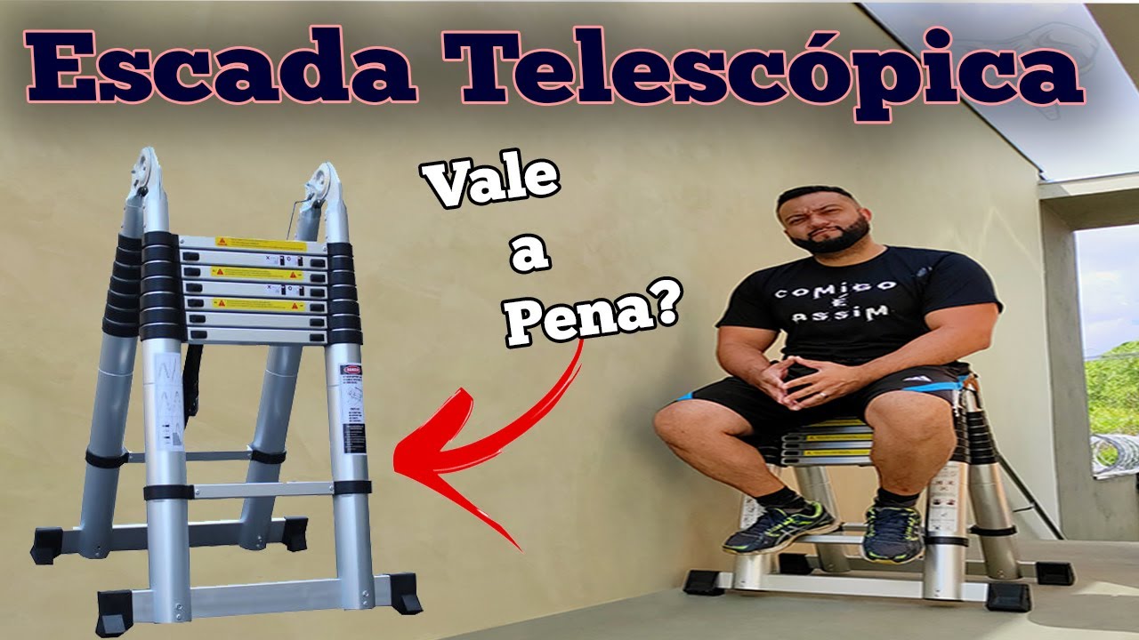 Escada Telescópica Multifuncional de Alumínio( DA PARA CARREGAR NA MOTO | A MELHOR ESCADA DE 2025 )