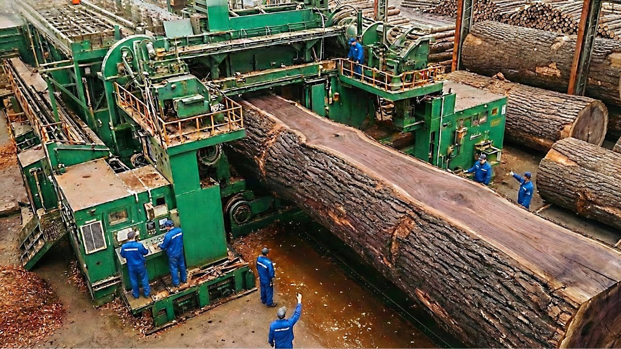 Inside the TITAN FACTORY: Processing Giant BLACK WALNUT (Billion-Dollar Luxury Furniture)