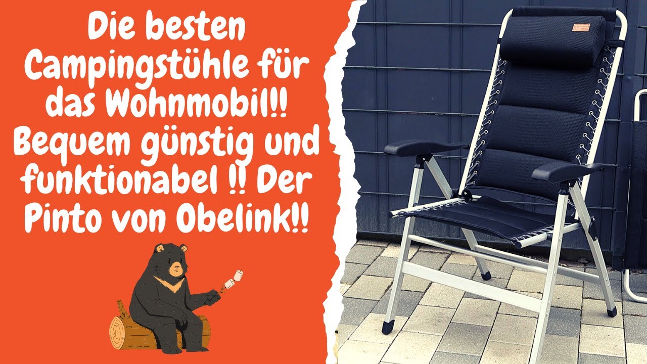 Campingstuhl Test die besten Campingstühle für das Wohnmobil günstig und gut der Pinto!