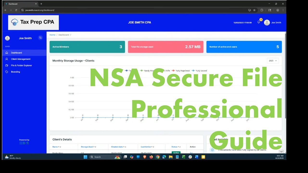 NSA Secure File Tax Professional Guide