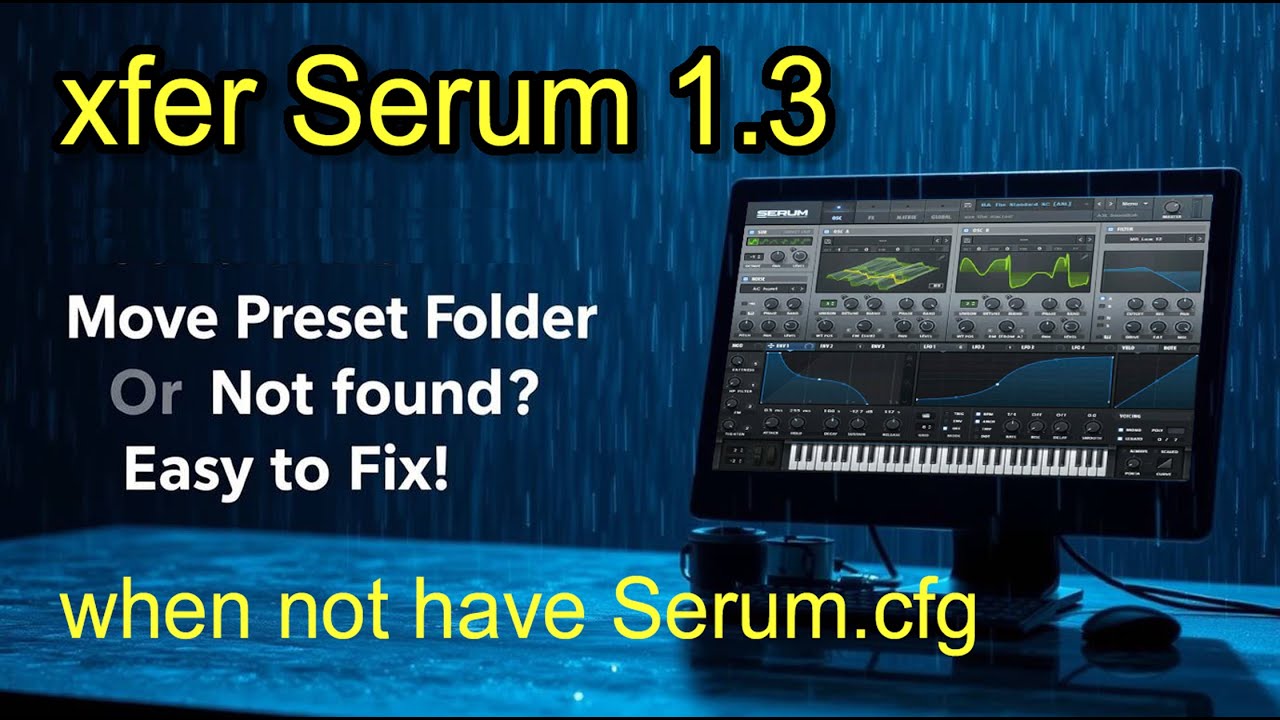 xfer serum 1.3 move preset folder or not found preset folder | how to fix it  in 3 minute| windows
