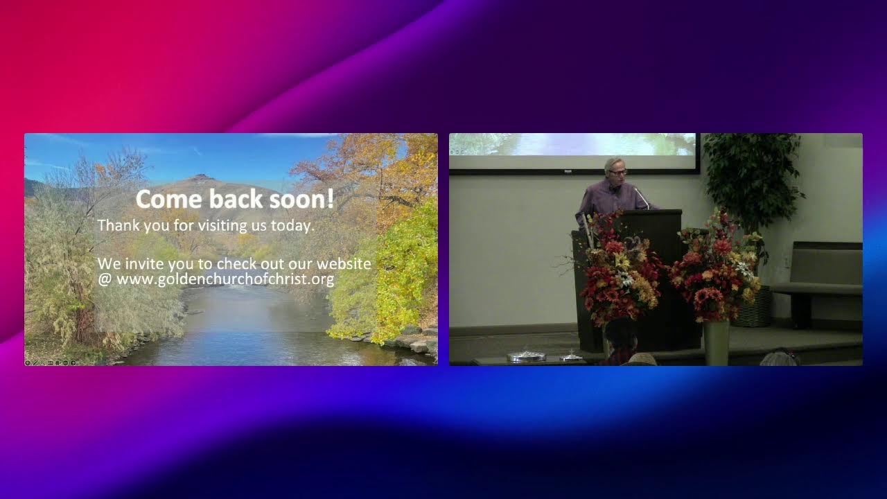 Golden Church of Christ Services October 12, 2025