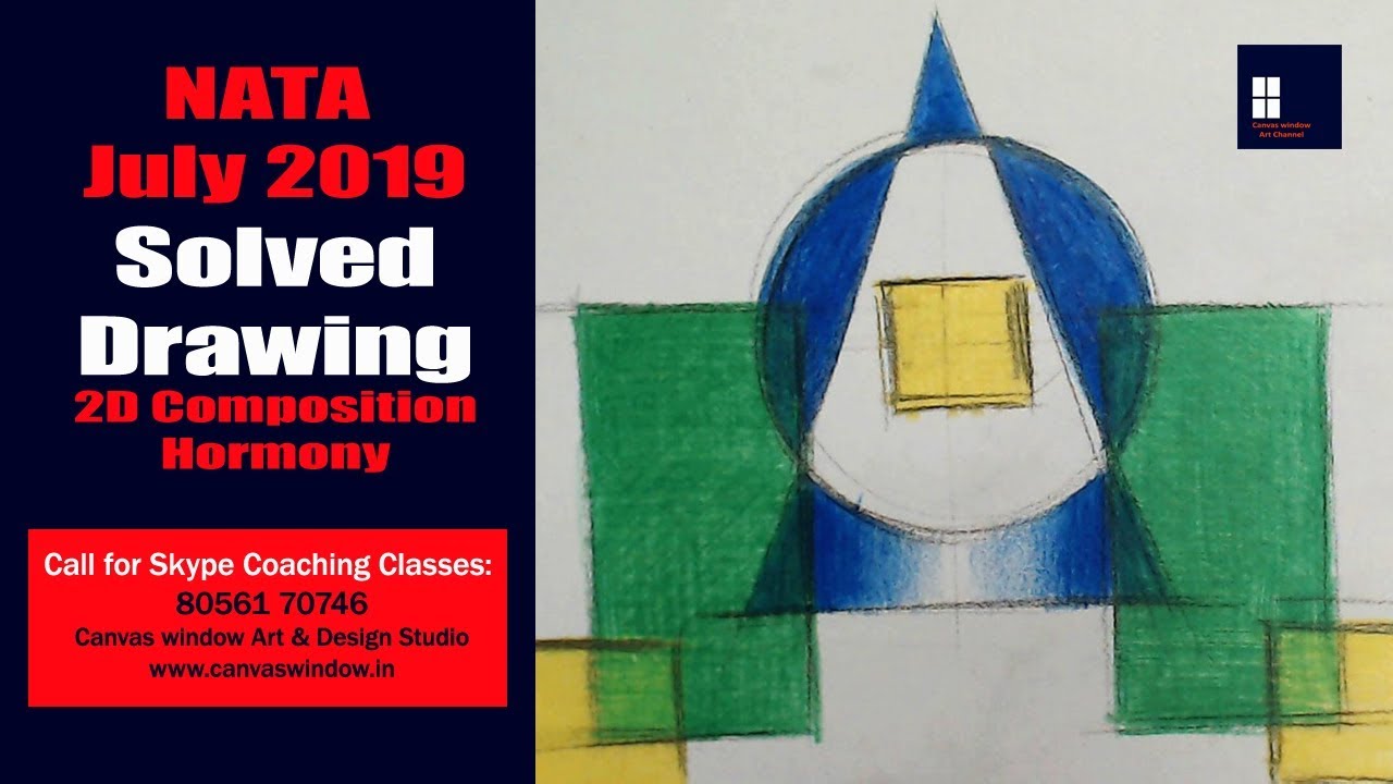 NATA 2019 Solved Drawing - 2D Composition | Hormony