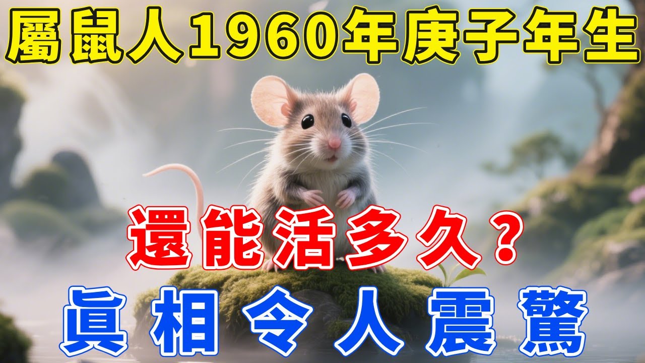 屬鼠人，1960年庚子年生，還能活多久？眞相令人唏噓，很多人看完都沉默了！【福慧生肖】