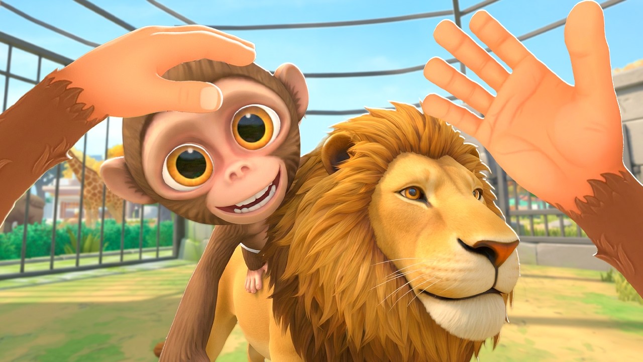Мой МАЛЫШ ОБЕЗЬЯНКИ исследует ВЕСЬ ЗООПАРК! (I Am Monkey VR)