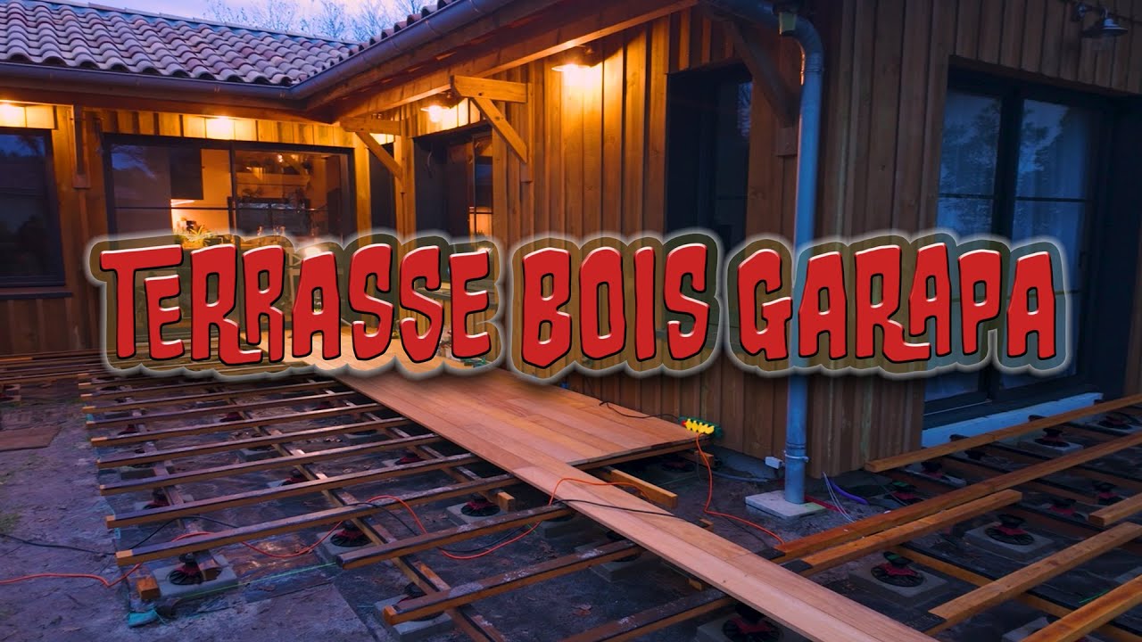 Construction de notre terrasse bois en Garapa. Première partie.