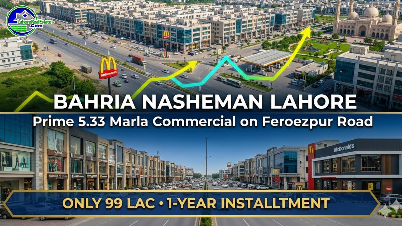 Best Commercial Deal -  5.33 Marla Plots on Installment &ndash; Bahria Nasheman Lahore