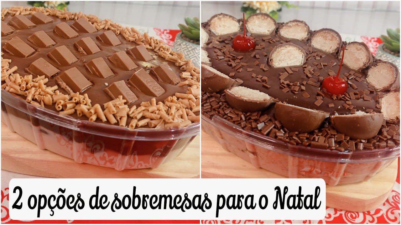 2 RECEITAS DE SOBREMESAS CREMOSAS PARA O NATAL E PARA AS FESTAS DE FIM DE ANO - ESPECIAL DE NATAL