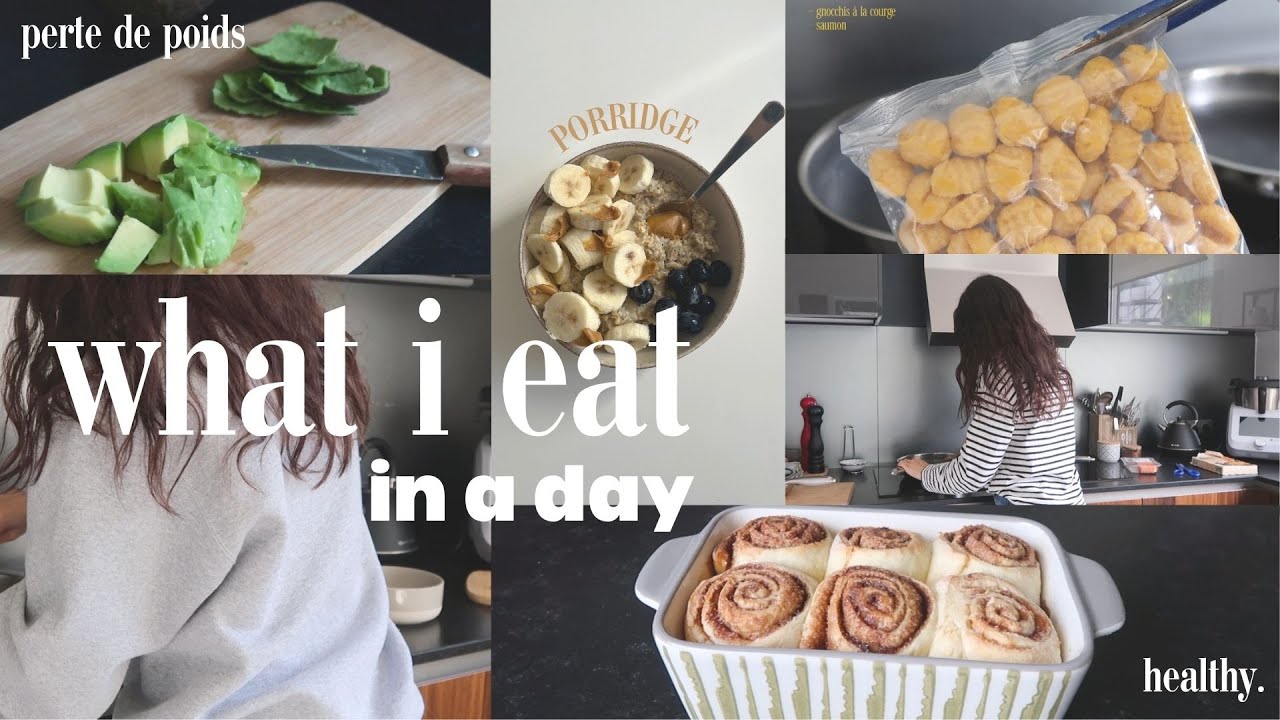 WHAT I EAT IN A DAY *pour perdre du poids* 🥑 | recettes healthy, 24h dans mon assiette, réaliste