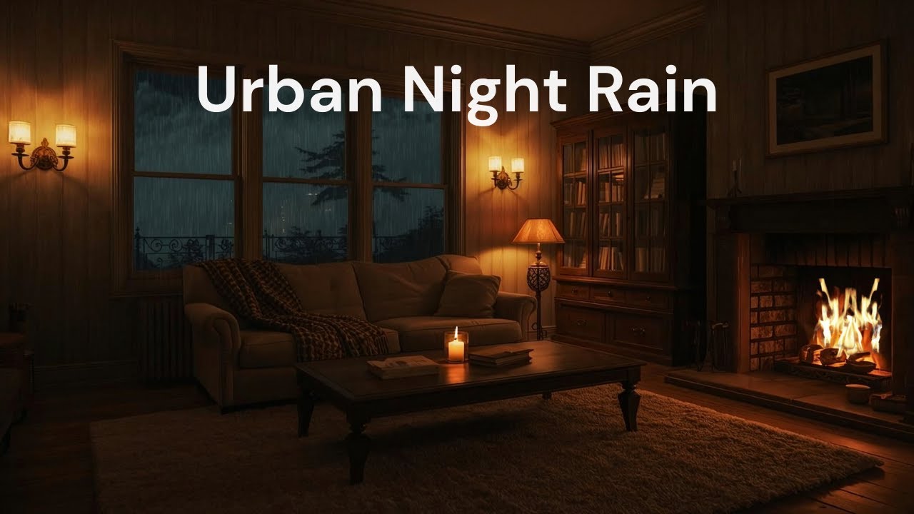 Urban Night Rain Glow | Soft City Rain | 2 Hours