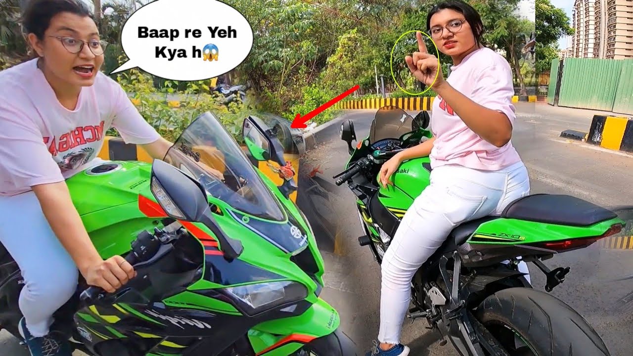Angry😡Scooty Girl Trying to Ride Superbike Zx10r|Switched to ZX10R first time|Z900 Rider