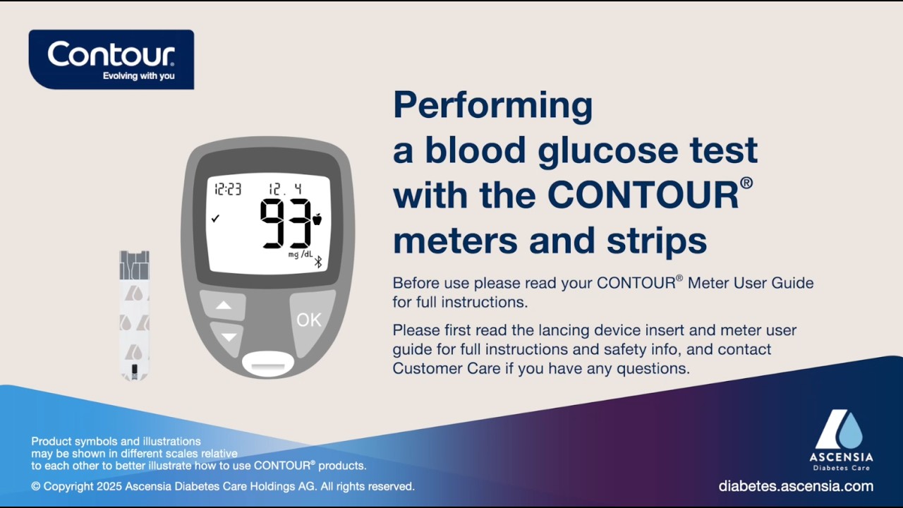 How to Perform a Blood Glucose Test with CONTOUR® Meters and Strips (HS mg/dL)